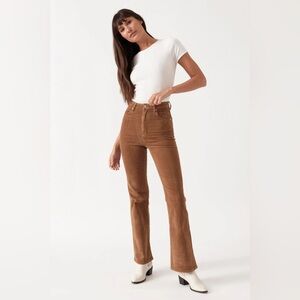 Women's Rolla's‎ Tan Corduroy Dusters High Rise Slim Bootcut Pants Size 27